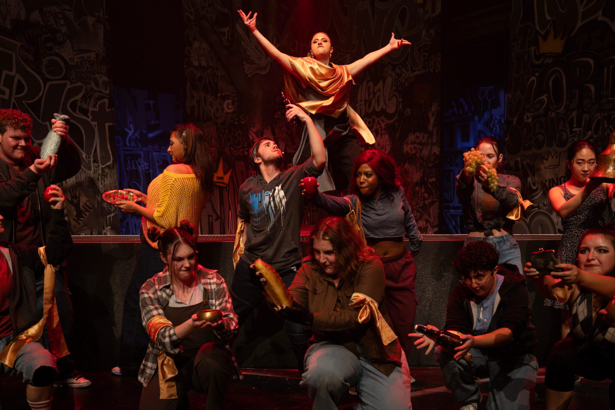 The UNO theatre department ran a dress rehearsal of “Jesus Christ Super Star” in the Black Box Theater at the University of Nebraska at Omaha in Omaha, Nebraska, on Wednesday, Nov. 19, 2025.